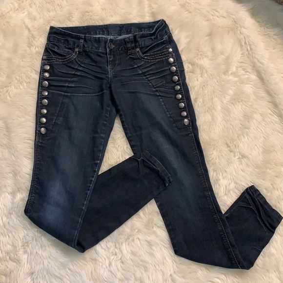 Express Skinny Jeans Snap Sides